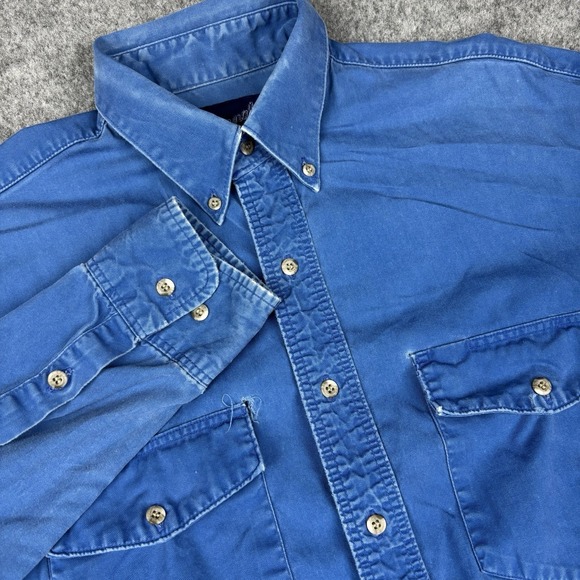 Wrangler Other - Vintage Wrangler Shirt Men's XL 16-34 X‎ Long Tails Blue Button Up Work Western